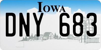 IA license plate DNY683