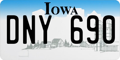 IA license plate DNY690