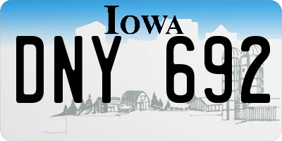 IA license plate DNY692