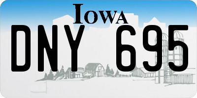 IA license plate DNY695