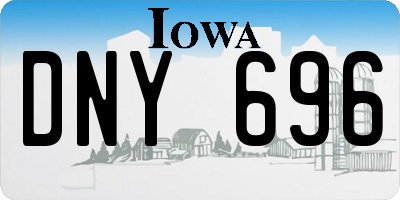 IA license plate DNY696
