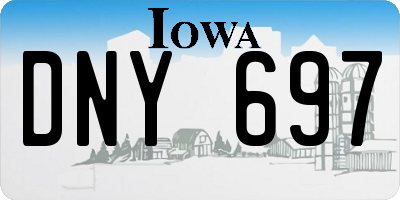 IA license plate DNY697