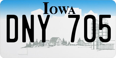 IA license plate DNY705