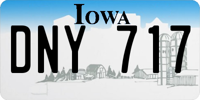 IA license plate DNY717