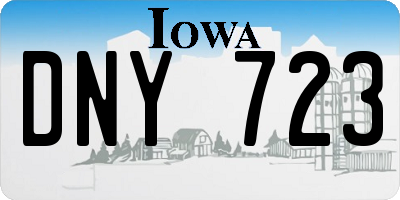 IA license plate DNY723