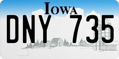 IA license plate DNY735