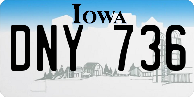 IA license plate DNY736