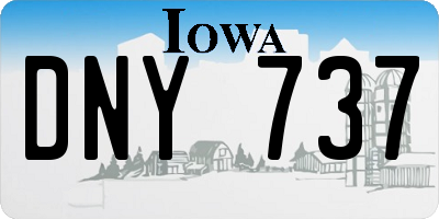IA license plate DNY737