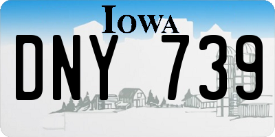 IA license plate DNY739