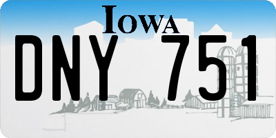 IA license plate DNY751