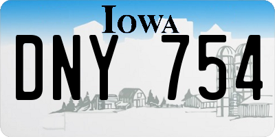 IA license plate DNY754