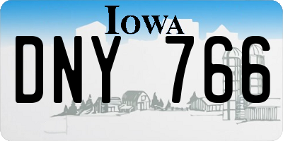 IA license plate DNY766