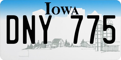 IA license plate DNY775