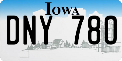 IA license plate DNY780