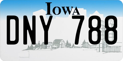 IA license plate DNY788