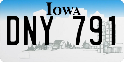 IA license plate DNY791
