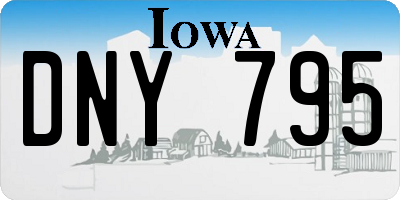 IA license plate DNY795