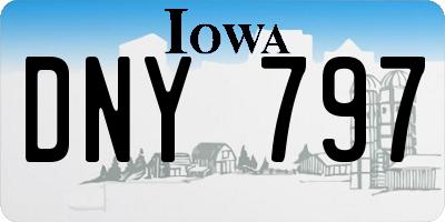 IA license plate DNY797