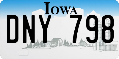 IA license plate DNY798