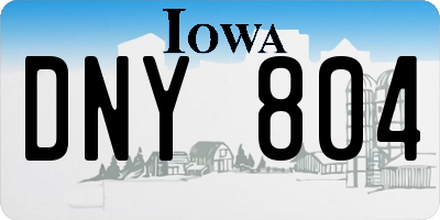IA license plate DNY804