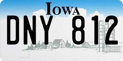 IA license plate DNY812