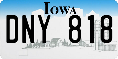 IA license plate DNY818