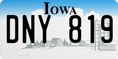 IA license plate DNY819