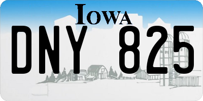 IA license plate DNY825