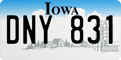 IA license plate DNY831