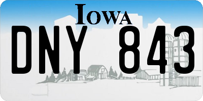 IA license plate DNY843