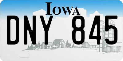 IA license plate DNY845