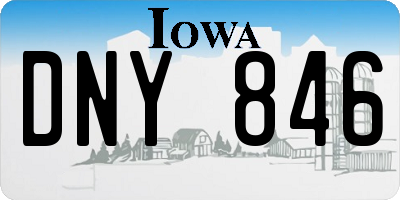 IA license plate DNY846