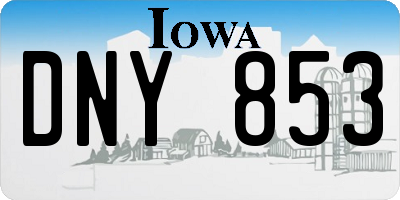 IA license plate DNY853