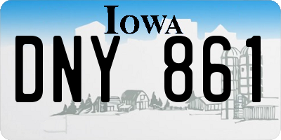 IA license plate DNY861