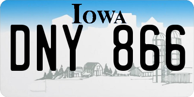 IA license plate DNY866
