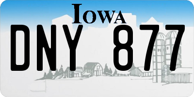 IA license plate DNY877