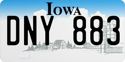 IA license plate DNY883