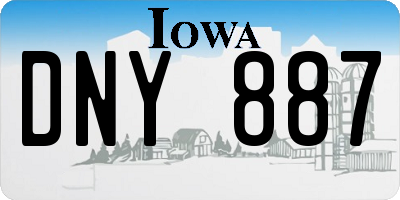 IA license plate DNY887