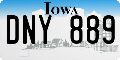 IA license plate DNY889