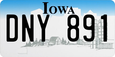 IA license plate DNY891