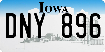 IA license plate DNY896