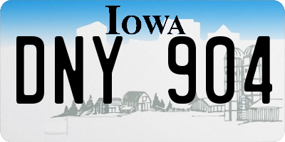 IA license plate DNY904