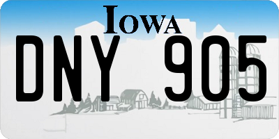 IA license plate DNY905