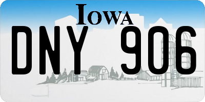 IA license plate DNY906