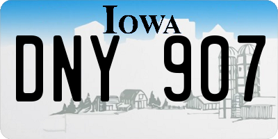 IA license plate DNY907