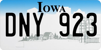 IA license plate DNY923