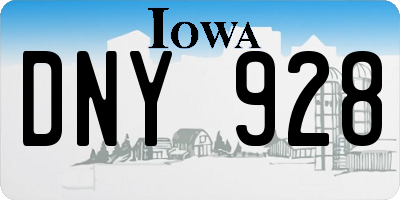 IA license plate DNY928