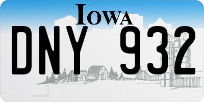 IA license plate DNY932