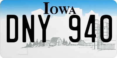 IA license plate DNY940