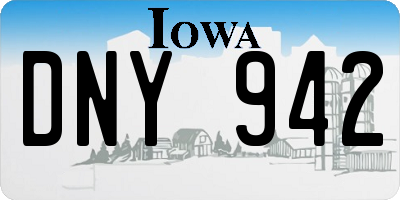 IA license plate DNY942